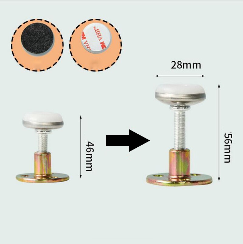 Adjustable Threaded Bed Frame Headboard Stoppers 30-120mm Bed Frame Anti-Shake Tool Hardware Fasteners Home Fixed Tool