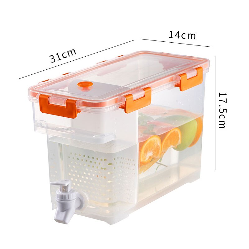 Jug With Tap Cold Water Container Bottle Tap Dispenser Kettle Lemonade Withtap Dispenser For Beverage Cold Water Jug Cold Kettle: OR