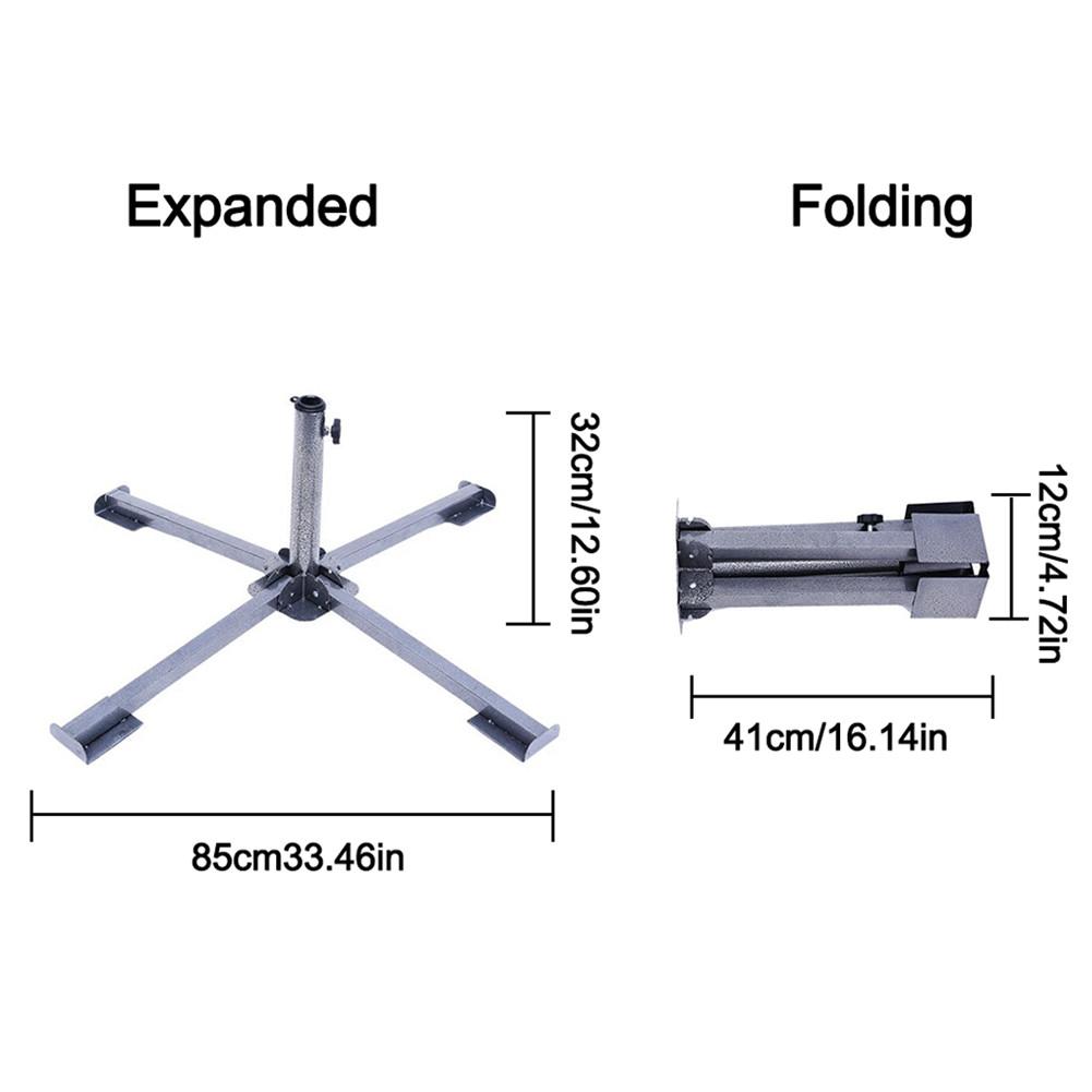 Metal Adjustable Collapsible Sunshade Anchor Patio Umbrella Stand Portable Beach Yard Three Feet Outdoor Patio Umbrella Stand