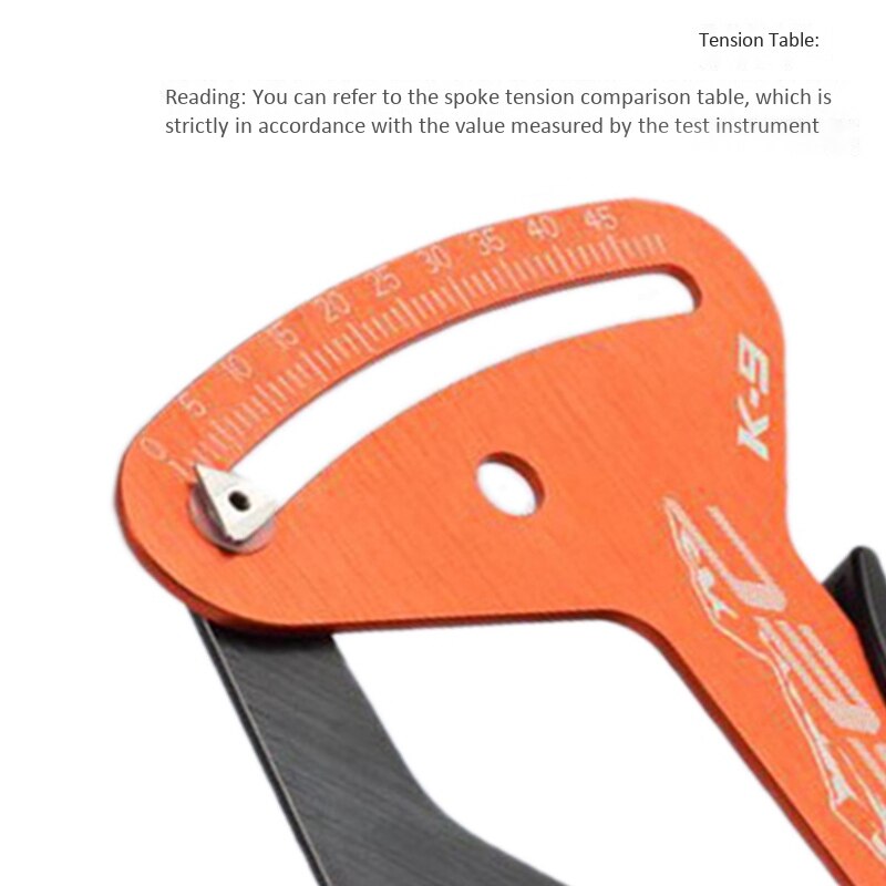 Outil de réglage de mesure de mètre de Tension d'alliage d'aluminium de rayon de vélo de KRSEC
