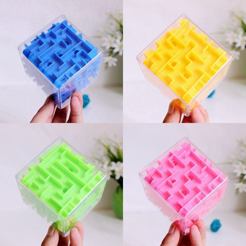 3D Maze Puzzle 8x8x8cm Magic Cube Educational Toys Christmas for Kids and Adults