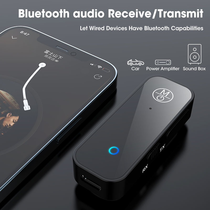 Bluetooth Transmitter 3.5MM Jack Audio Adapter Wireless Bluetooth Stereo Audio Transmitter Adapter for PC TV Headphones