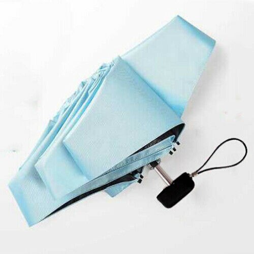 Solid Sun Rain Pocket Umbrella Anti UV Mini Folding Windproof Lightweight Travel Women