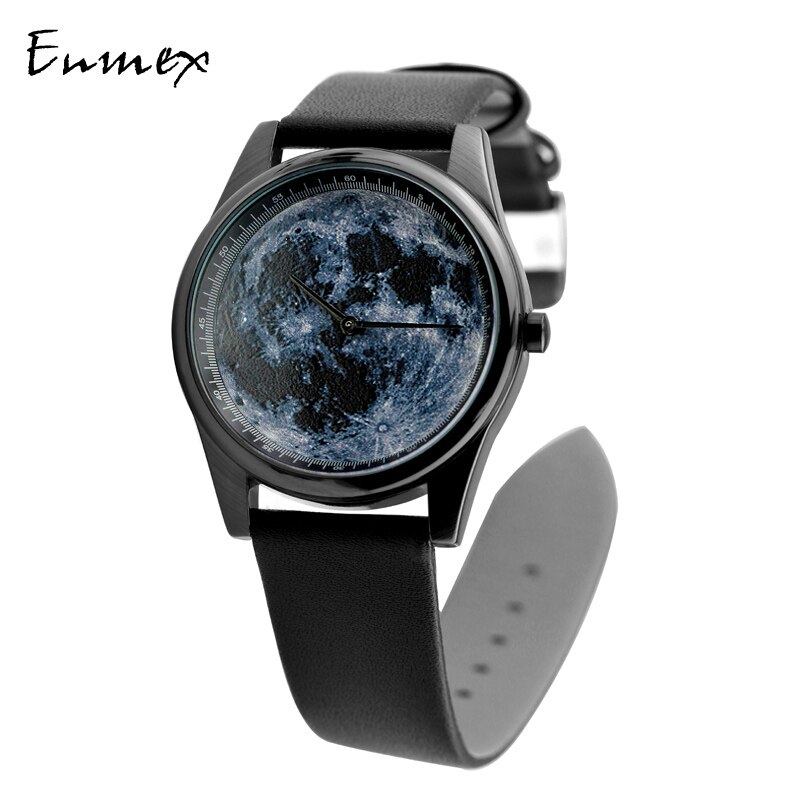 Enmex – montre-bracelet 3D mooncape pour hommes, , neutre, cool, à la , horloge à quartz
