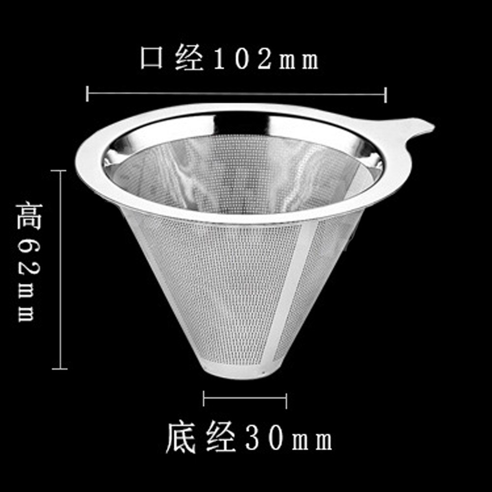 Dwuwarstwowy filtr robić kawy ze stali nierdzewnej uchwyt robić nalewania kawy Dripper siatka kawa herbata kosz filtrujący narzędzia