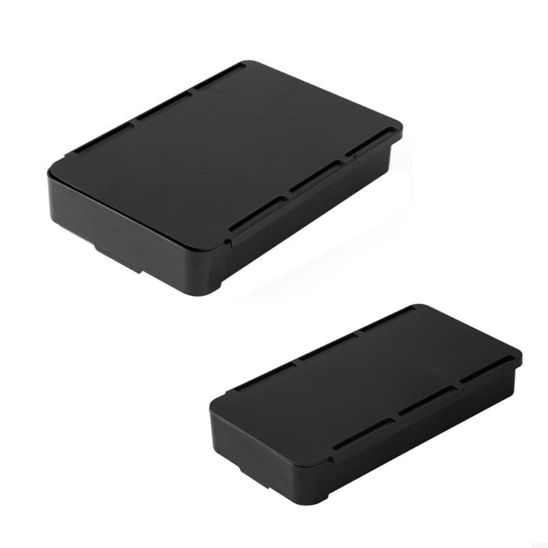 652F Under Desk Drawer Set Convenient Storage Box Adhesive Drawers Undermount Sliding Drawers for Offices and Schools