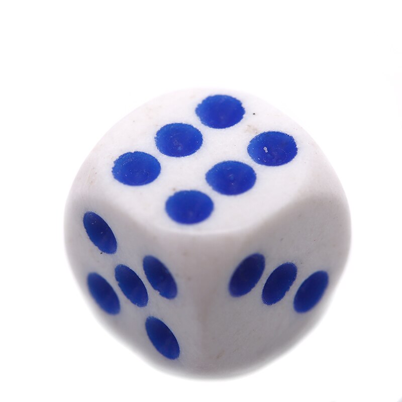 10mm Drinken Dobbelstenen Acryl Wit Ronde Hoek Hexahedron Dobbelstenen Club Party Tafel Spelen Games RPG Dobbelstenen Set 6 stks/partij