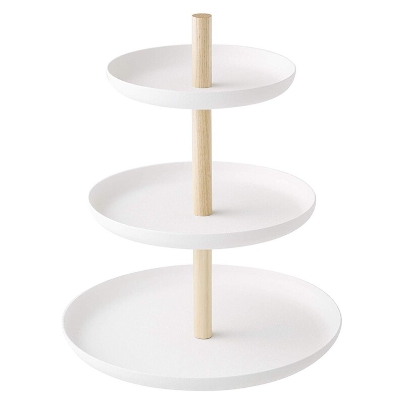 3 Tier Cake Stand Dienblad Fruitschaal Wedding Cupcake Houder Houten Metalen Kaas Schotel: Default Title