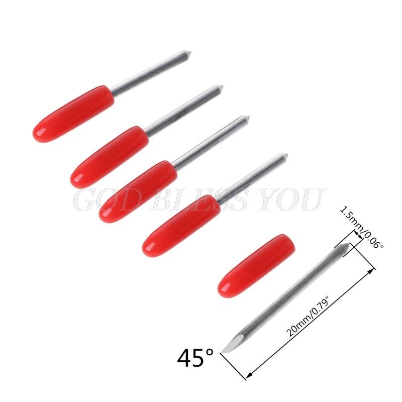 5Pcs 30 45 60 Degree Blade Cutting Plotter For Mimaki Vinyl Cutter Blade Set: Red 45 Gegree