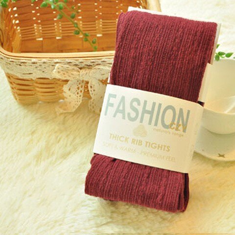 Verdicken warm Twist Gestreiften Frau strumpfhosen Herbst Winter Strumpfhosen Baumwolle gestrickte strümpfe Multi farben Collant Femme Strumpfhose: rot / DesignA-lian