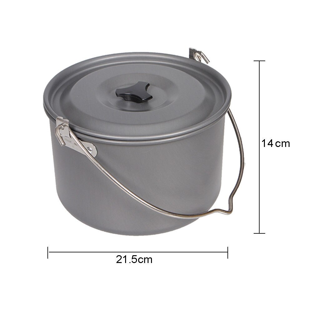 4,2 L Camping Hängen Topf Ultraleicht draussen Einzigen Topf Aluminium legierung Camping Ausrügestochen Werkzeuge Picknick Wandern Kochgeschirr Utensilien