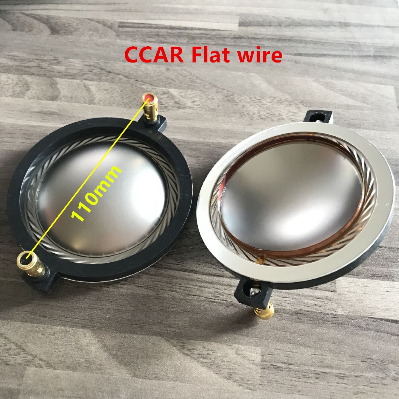 2 Pcs Diafragma Voor B &amp; C DE900, DE910, DE950, DE60 Driver 74.4 Mm Zuiver Aluminium Platte Draad