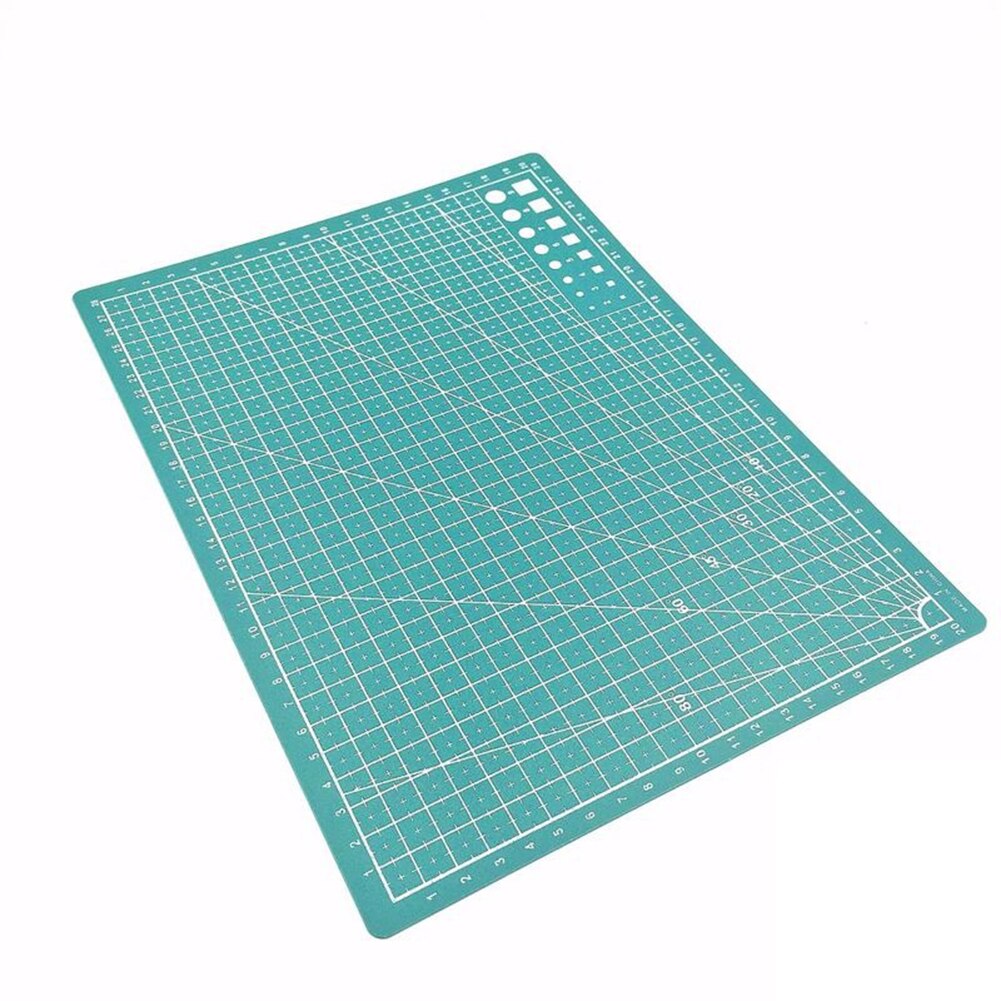 Rectangular Grid Line Cut Pad Patchwork Cutting Plate Self-healing Cutting Plate Art Tool Kits Double Sided Cutting Mat Board: A4 green