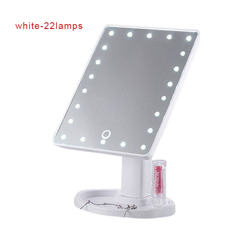 Intelligent Adjustable Brightness 16 Lamps/22 Lamps LED Illuminated 10x Makeup Mirror wyt77: 8