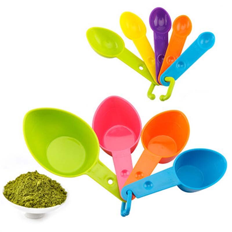 9 pc Plastic Mixing Bowls Set Rainbow Color Stackable Combined Measuring Cup Kitchen Mixed Salad Bowl Home Cooking Baking Tool