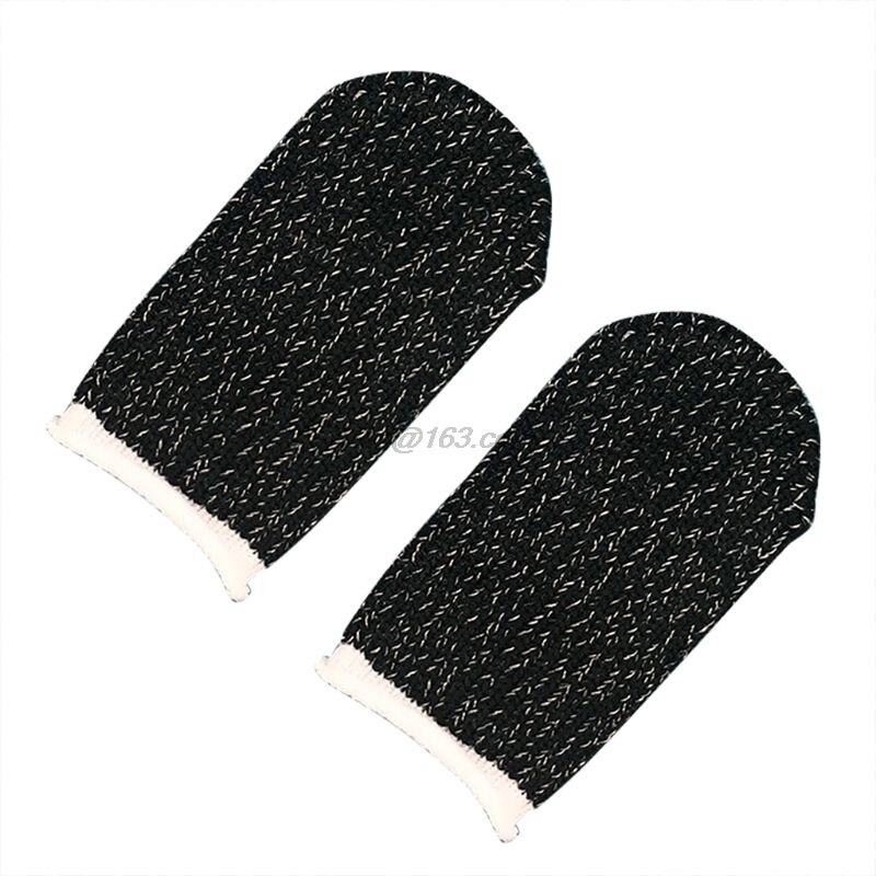 1 paar Schweiß-Proof Gestrickte Stoff Finger Abdeckung Spiel Touchscreen Finger Ärmeln: C