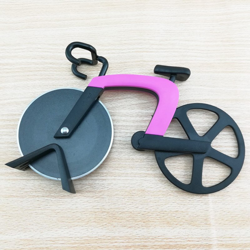 Bicycle Pizza Cutter Wheel Stainless Steel Plastic Bike Roller Pizza Chopper Slicer Kitchen Gadget DSD666