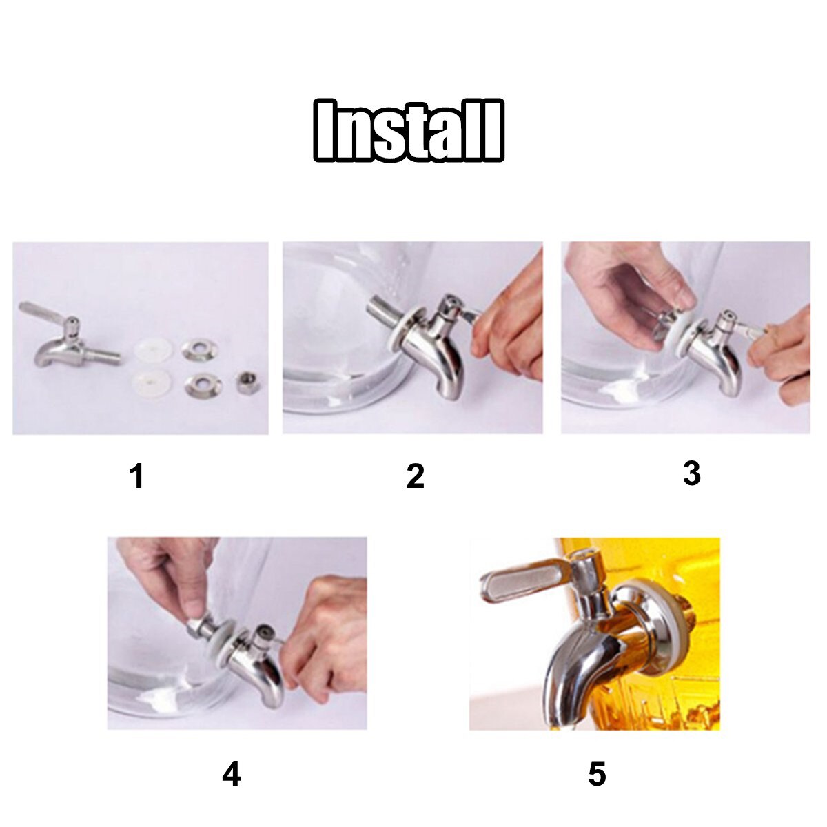 Stainless Steel Water dispenser Faucet Tap Draft Beer Faucet for Home Brew Fermenter Wine Draft Beer Juice Dispenser Drink 16mm