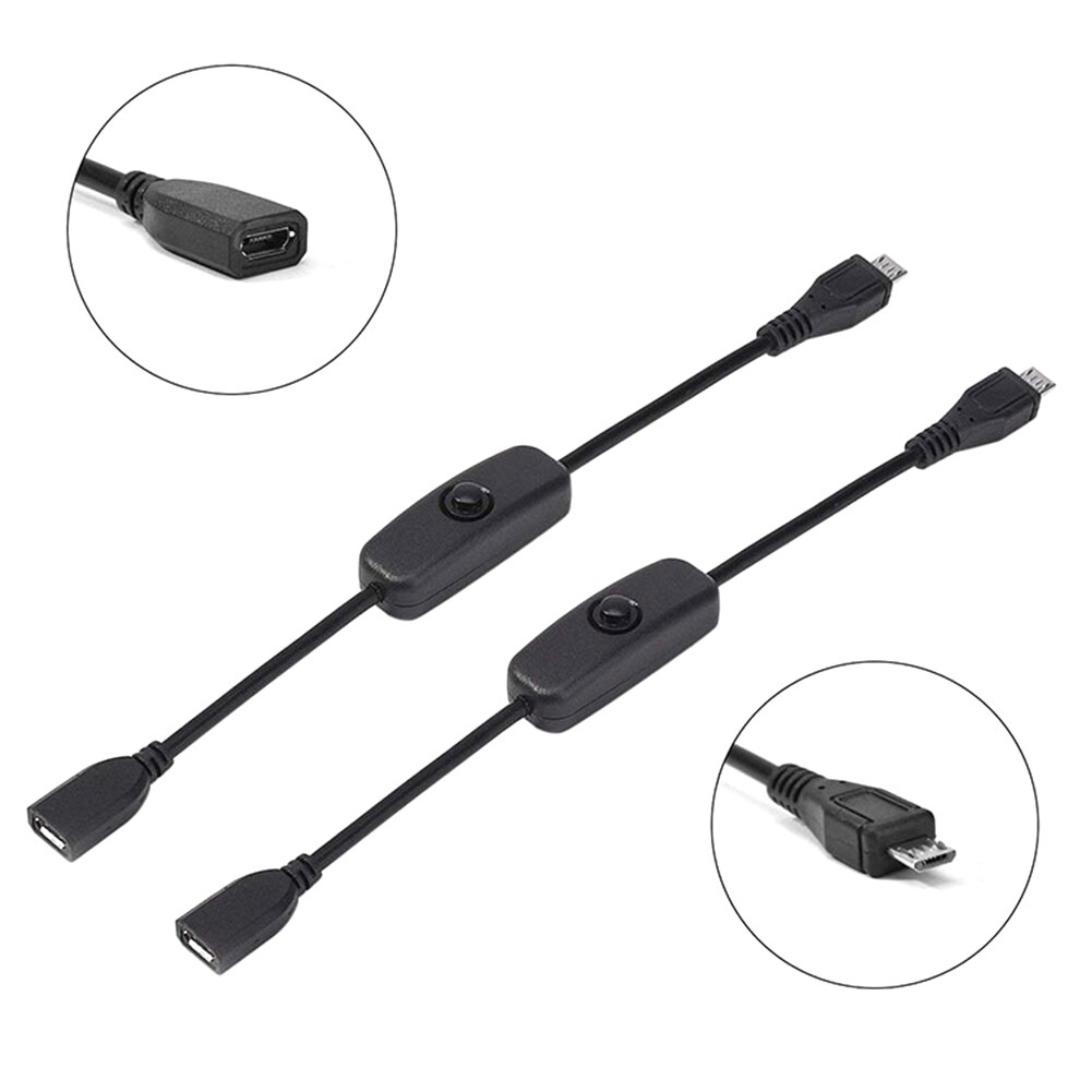 Micro Toggle On Off Electronic Power Control Extension Portable LED Light USB Cable For Fan With Switch Wire