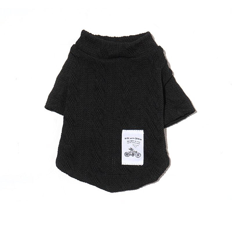 Pull à col ras du cou pour animal de compagnie, vêtement doux et Durable, accessoire pour chien et chat: Black / XS