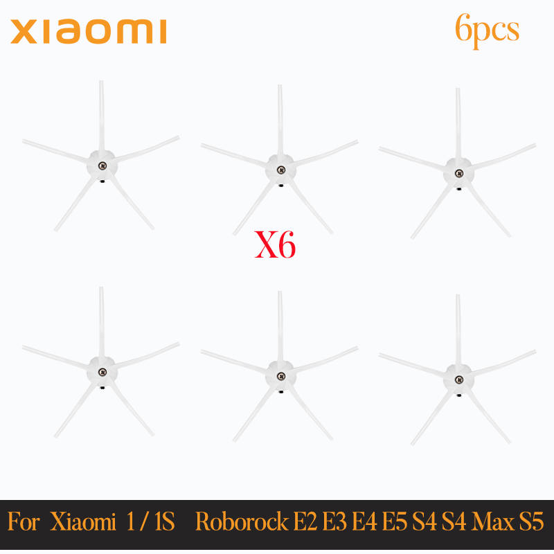 For Xiaomi Mi Robot Vacuum Cleaner 1 / 1S SDJQR01RR SDJQR02RR Roborock E2 E3 E4 E5 S4 S4 Max S5 Main Side Brush Filter: Gold