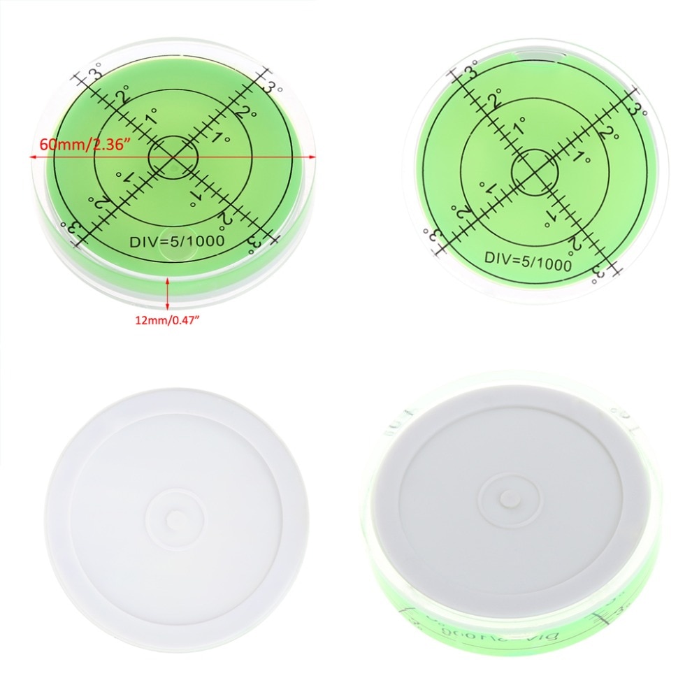 Aneng 60mm grote waterpas met waterpas, graadmarkering, cirkelvormig meetpunt