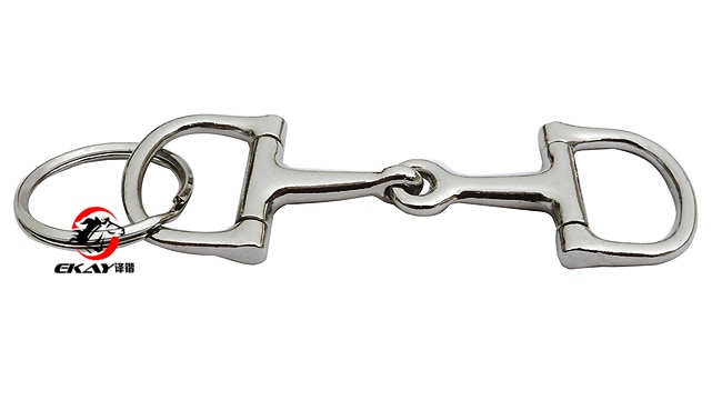 zinc diecasting horse Dee bit key ring,with O ring.Silver color(SK005)