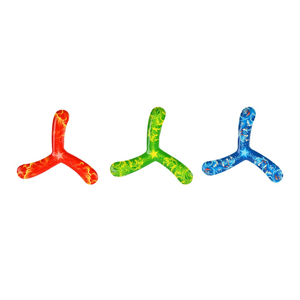 3 pezzi Cast manovella dardo tre foglie Boomerang per bambini bambini all&#39;aperto bambino