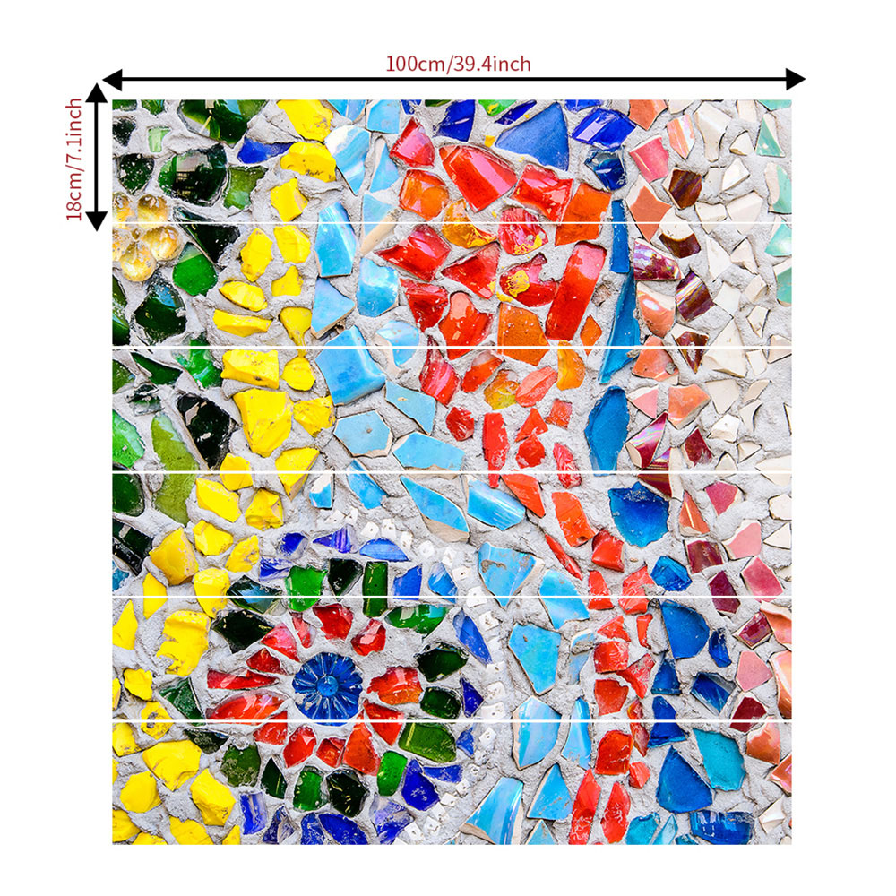 6PCS Staircase Steps Stickers Riser Floor Sticker DIY Stone Patterns Self-Adhesive Stairs Decal for Bedroom Living Room Decor