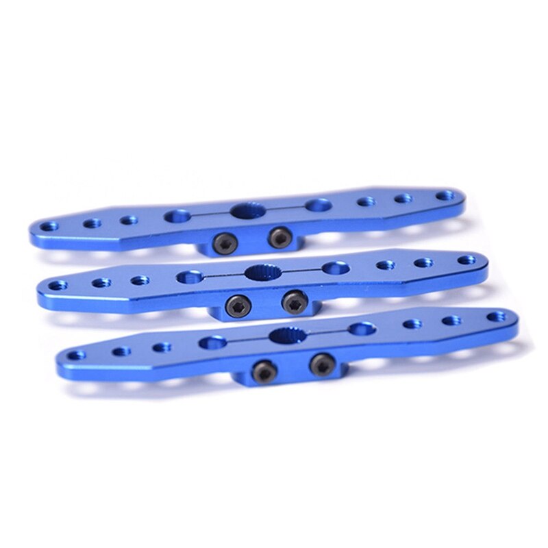 Brazo de bocina Servo de dirección de aluminio, pieza de mejora para coche y barco a control remoto, 25T, 1/8, 1/10, 3 uds.