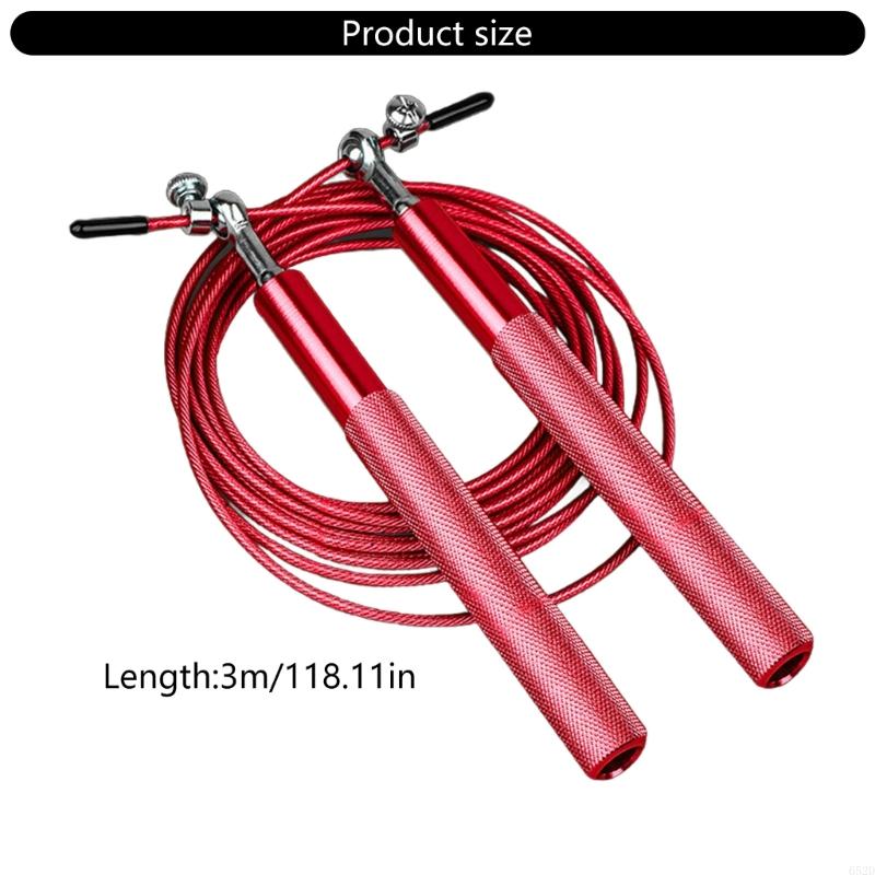920L Aluminum Alloy Handle Telescopic Jump Rope 360 Degree Bearing Rapid Speed Skippings Rope for Workout Exercise