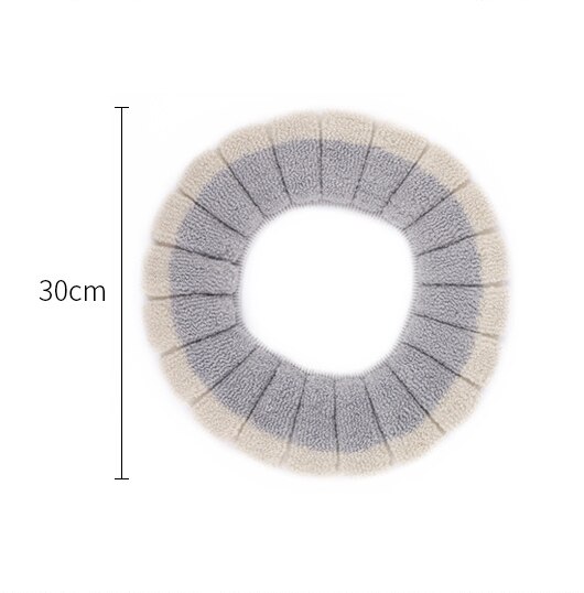 Winter warm toilet cover cover soft plush O-shaped toilet seat cushion embedded comfortable toilet seat cushion