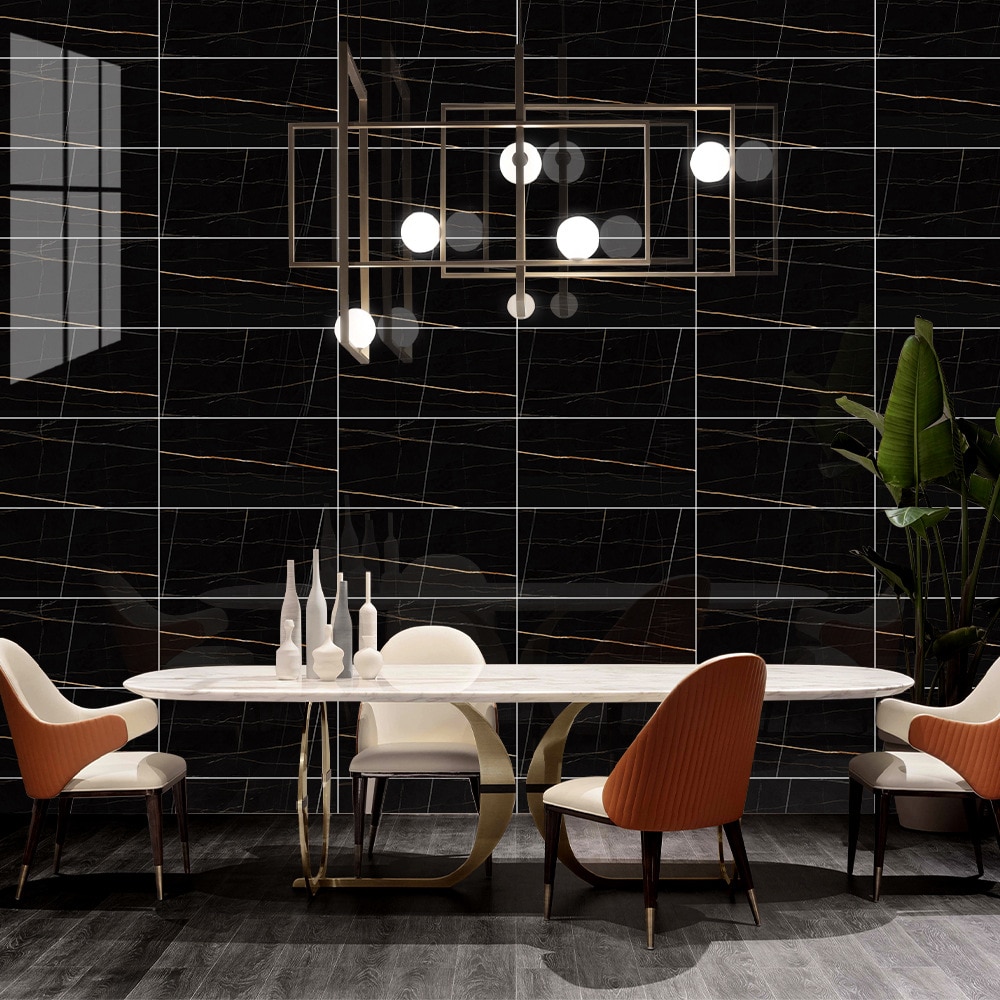 30x60cm Black Marble Wall Stickers Self-Adhesive DIY Waterproof Wallpaper For Bathroom Kitchen Decoration Wall Decal Home Decor
