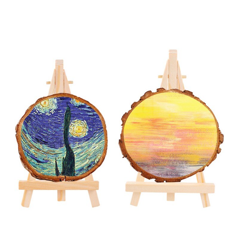 1 pièce Mini chevalet cadre trépied affichage en bois enfants peinture à l'huile support bois artisanat téléphone fête de mariage porte-carte