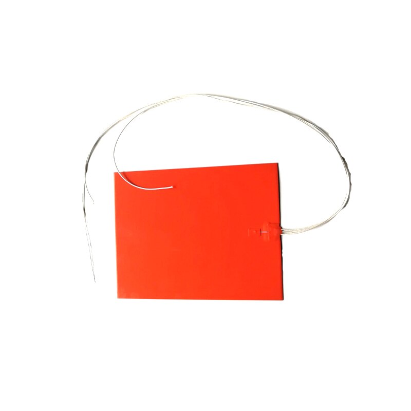 Plaque chauffante en silicone 24v 90w 250*300*1.5mm | Lit chauffant pour imprimante 3d 1 côté 100k, thermistance 1000mm, fil de plomb pour 250mm côté