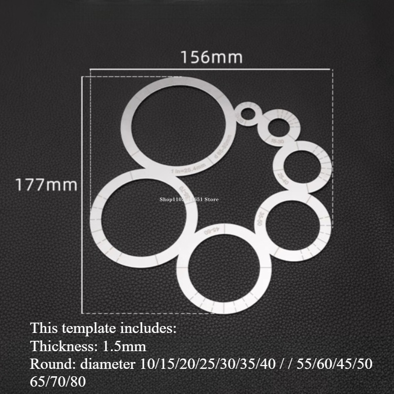 Stainless Steel Round Corner Gauge Arc-shaped Template Handmade Leather DIY Leather Pattern Drawing Pattern Making Drawing Tool: Light Grey