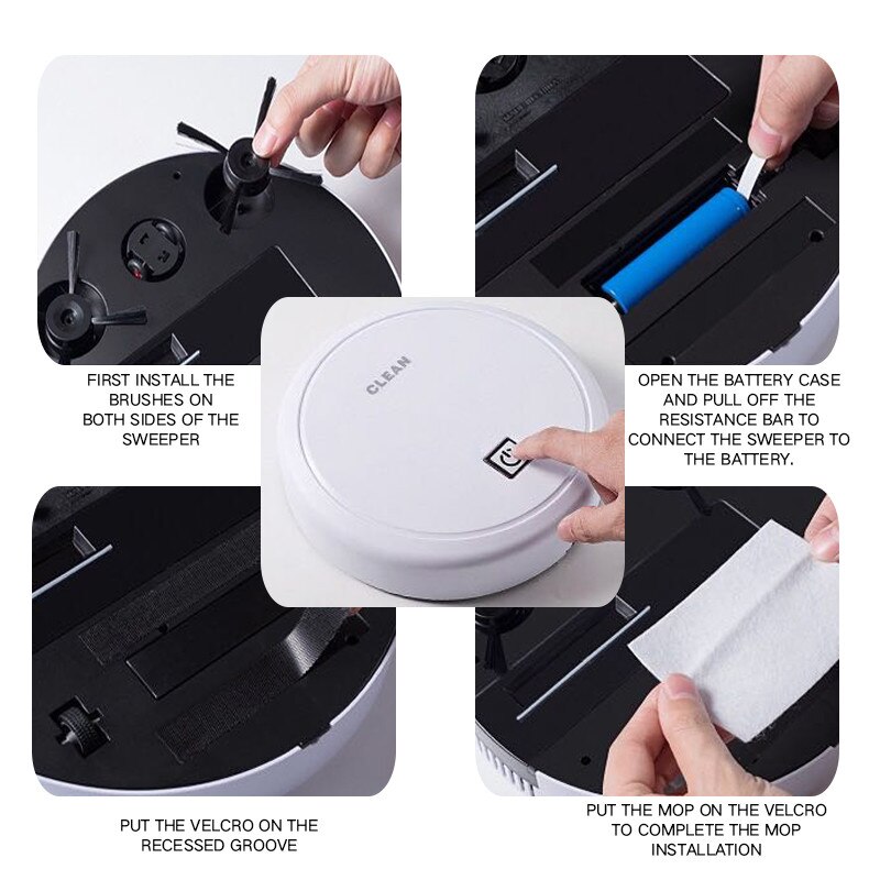 Robot Vacuum Cleaner Suction Smart Memory Electric Water Tank Wet Mopping Washing Robot Vacuum Cleaner Aspiradora Robot