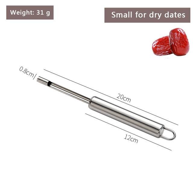 Fruit Coring Machine Stainless Steel Fruit Pear Coring Machine Seedless Machine Kitchen Coring Tool Hawthorn Jujube Corer: Small Corers