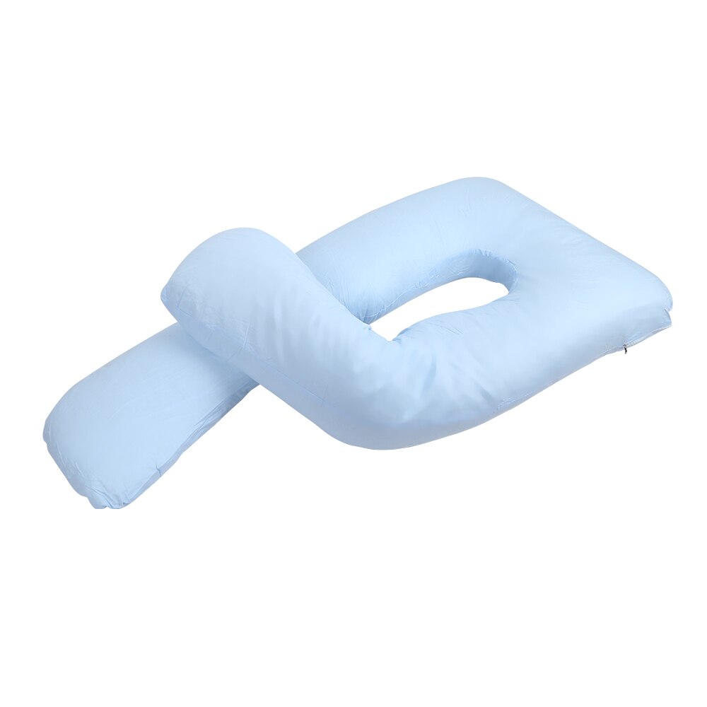 Oreiller de soutien de sommeil pour les femmes enceintes corps coton U forme coussin maternité taie d'oreiller grossesse côté dormeurs literie