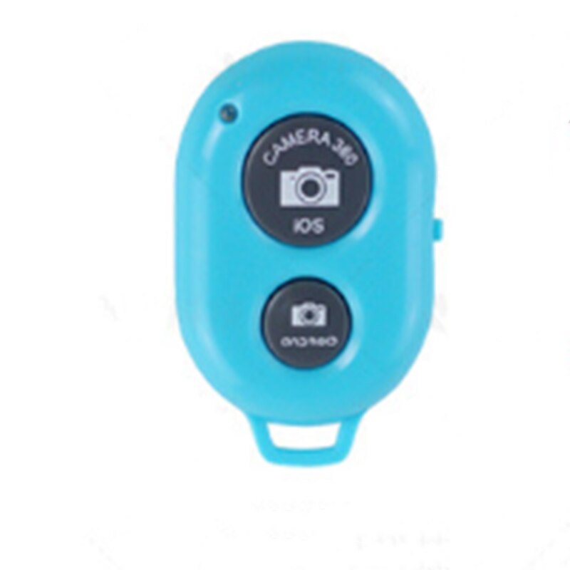 Botón de Control remoto Bluetooth, controlador inalámbrico, temporizador automático, palo para la cámara, disparador, teléfono, monopié, Selfie: Blue