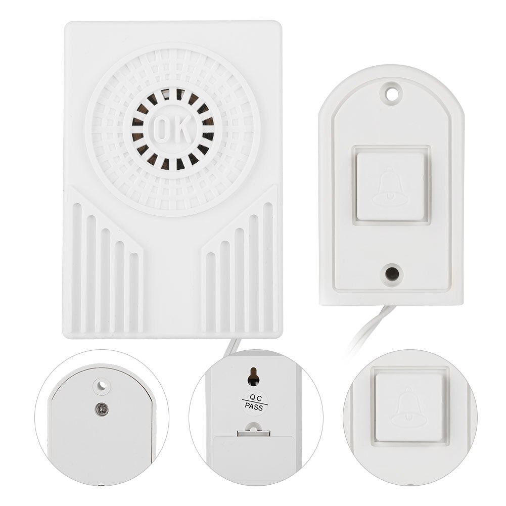 doorbell Homesafe Electronic Wired Button Door Bell Transmitter + Receiver Door Bell Alarm Home Security