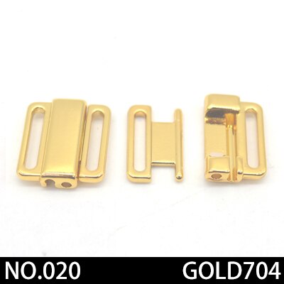 2 teile/los silber Gold Rechteck Band Verschluss Haken &Ampere; Schließe Strass bh schnalle Taille Verlängerung NäHenne Auf Kleidung Bh Clip haken: Nein020 Gold704 12mm