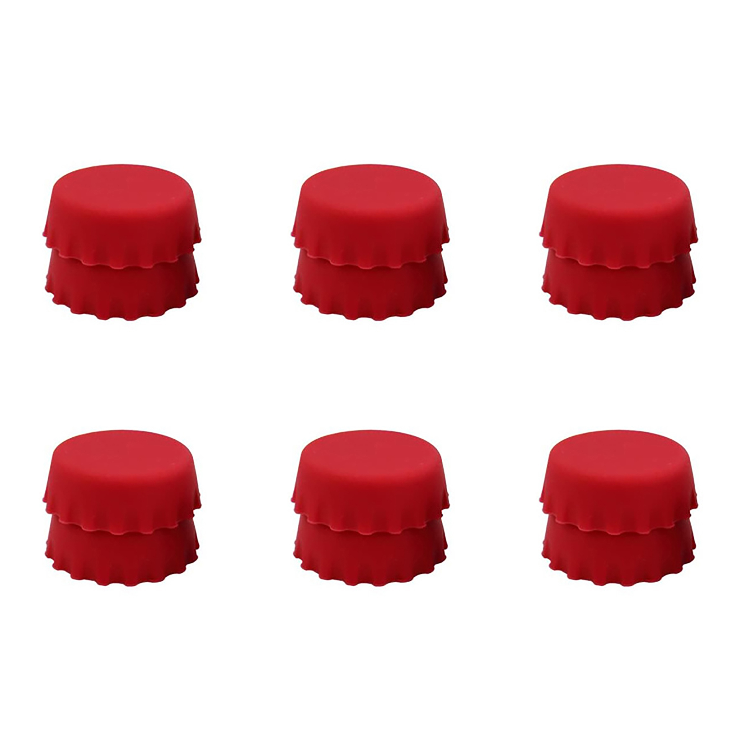 Tapa de botella de cerveza de silicona, cubierta conservante, tapa de botella, vinagre, corctel de soja, 3cm, tapón de vino, accesorios de Bar, 2/6/12 Uds.: Negro