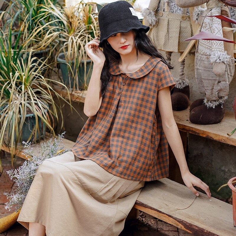 DigitalSpot Vrouwen Turn Up Knop Korte Mouw Casual Tuniek Tops Blouse Dames Uitlopende T Shirt Mokka UK 26-28, Mokka