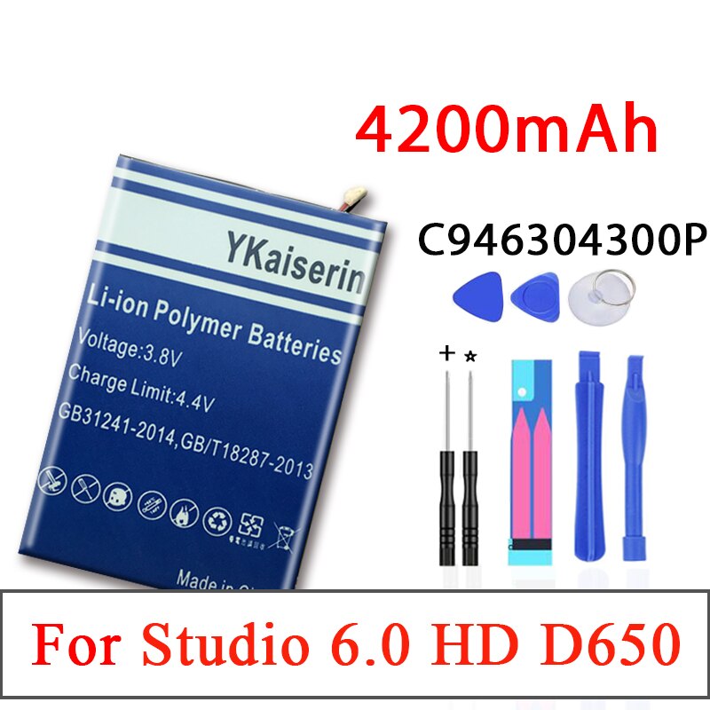 Batería Para BLU Studio 5,0/5,0 S D570 D-570 D570A D572A Y530Q D530 D530A/BLU Studio 6,0 HD D650a D650i/deporte 4,5 S430U: C946304300P