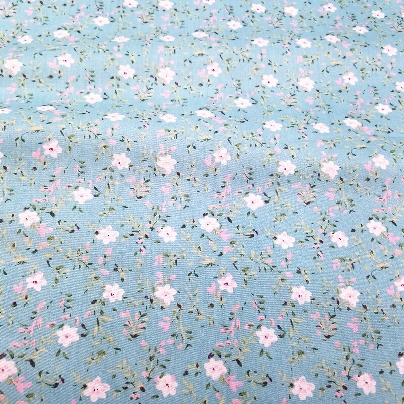 Tissu en coton à fleurs pour bébé, tissu patchwork en sergé de coton pour bricolage, couture, quilting, fat quarters, matériel pour bébé et enfant