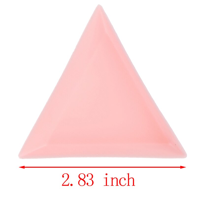 Plateau à ongles triangulaire en plastique pour nail art, strass, perles, cristal, tri, rangement, outils de manucure, accessoires, 5 pièces