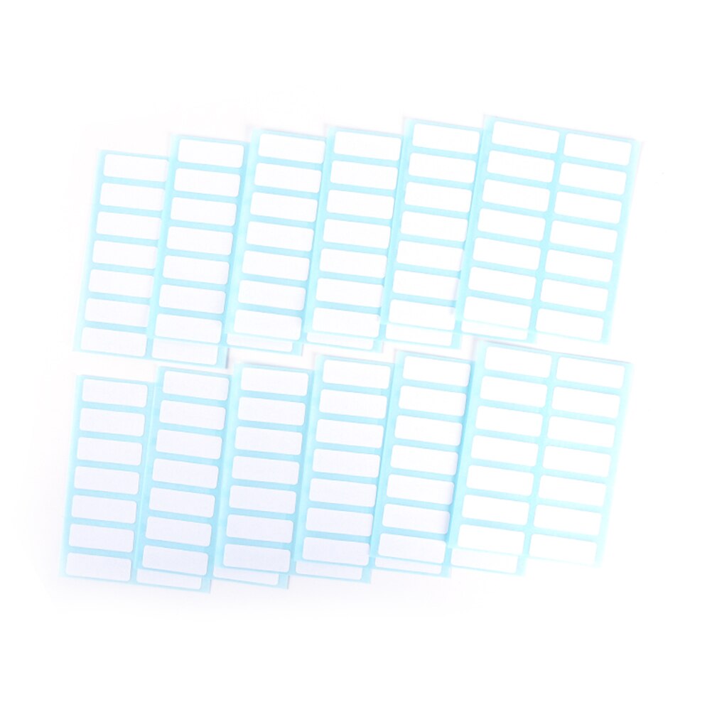 12sheets self adhesive label Blank note label Bar sticky white writable name stickers