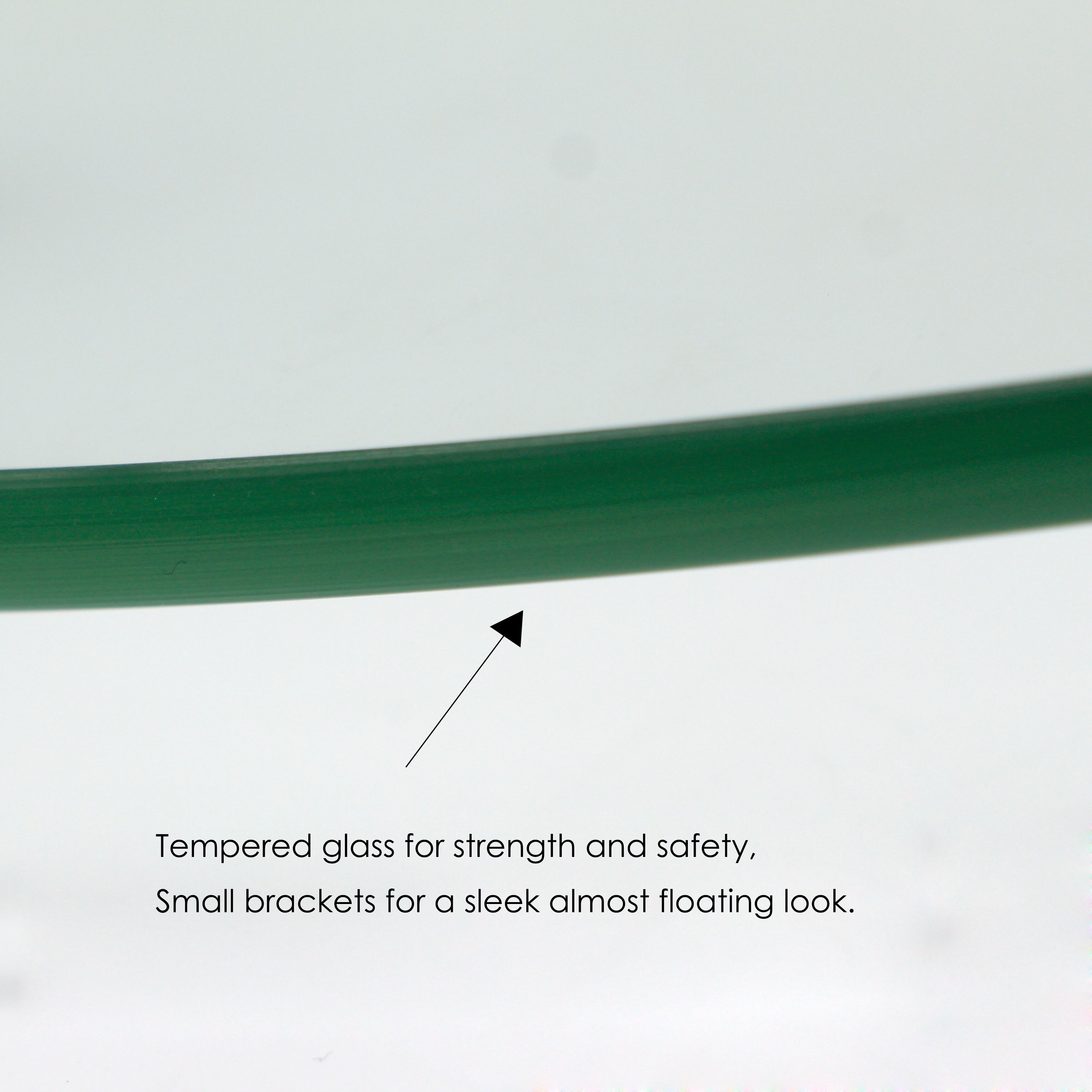 mokhome Bathroom 8mm Thick Glass Shower Corner Shelf 9”x9” Floating Wall Mounted Shelves Tempered Glass Caddy for Home Decor