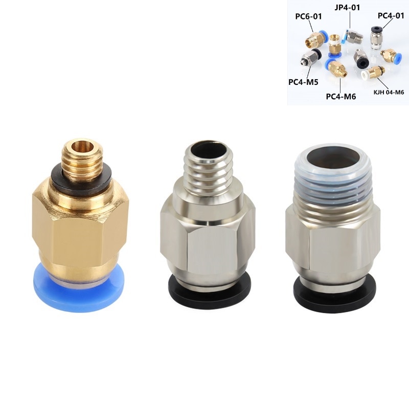 Connecteur pneumatique PC MEGA 4/6mm, pièces d'imprimante 3D à distance, Tube Air raccord rapide, coupleur de tuyau pour l'alimentation du filament 1.75/3mm 10 pièces